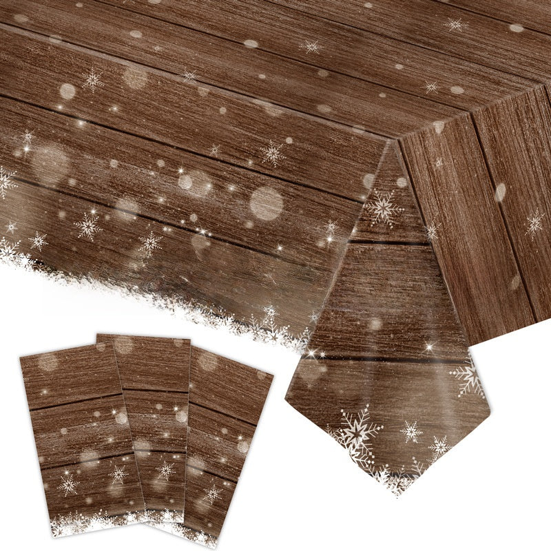 3 Pieces Christmas Tablecloth Holiday Party Tablecloth Christmas Tree Tablecloth Red And Green Christmas Theme Tablecloth Table Cover