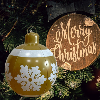 Christmas Fashion Letter Stripe Snowflake PVC Outdoor Ball