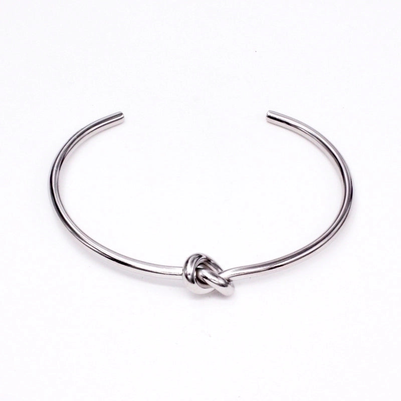Minimalist C Shape Stainless Steel Titanium Steel Gold Plated Bangle In Bulk
