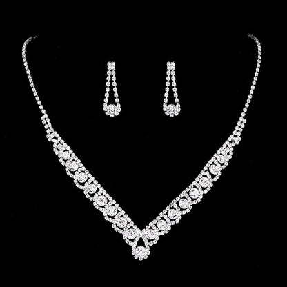 Rhinestone Printing Bridal Jewelry Sets