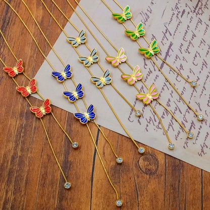 Sweet Minimalist Bow Knot Titanium Steel Plating Necklace