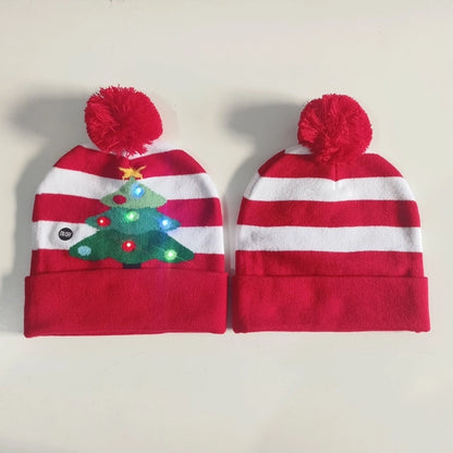 Kid'S IG Style Santa Claus Elk Pom Poms Wool Cap