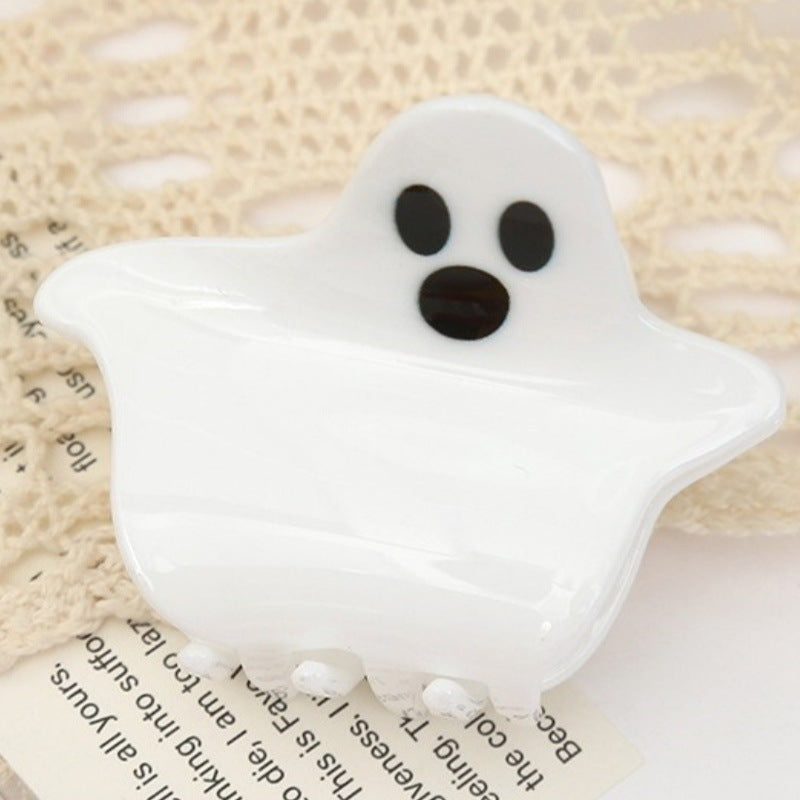 Halloween Minimalist Women's Pumpkin Spider Web Bat Arylic Hair Claws