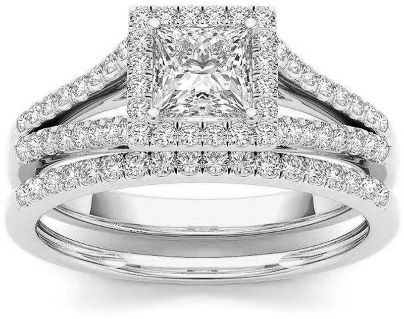 Fashion Square Alloy Inlay Zircon Rings