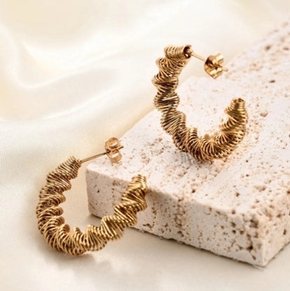 1 Pair Minimalist Classic Style Solid Color Plating 304 Stainless Steel Titanium Steel 18K Gold Plated Ear Studs