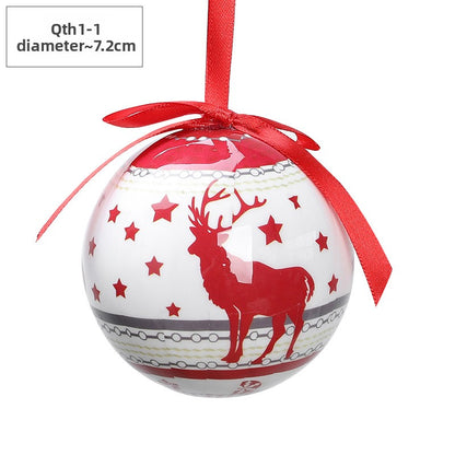 Christmas Ball Pendant Snowman Foam Ball Ornament Christmas Tree Hanging Ball Atmosphere Decoration Supplies