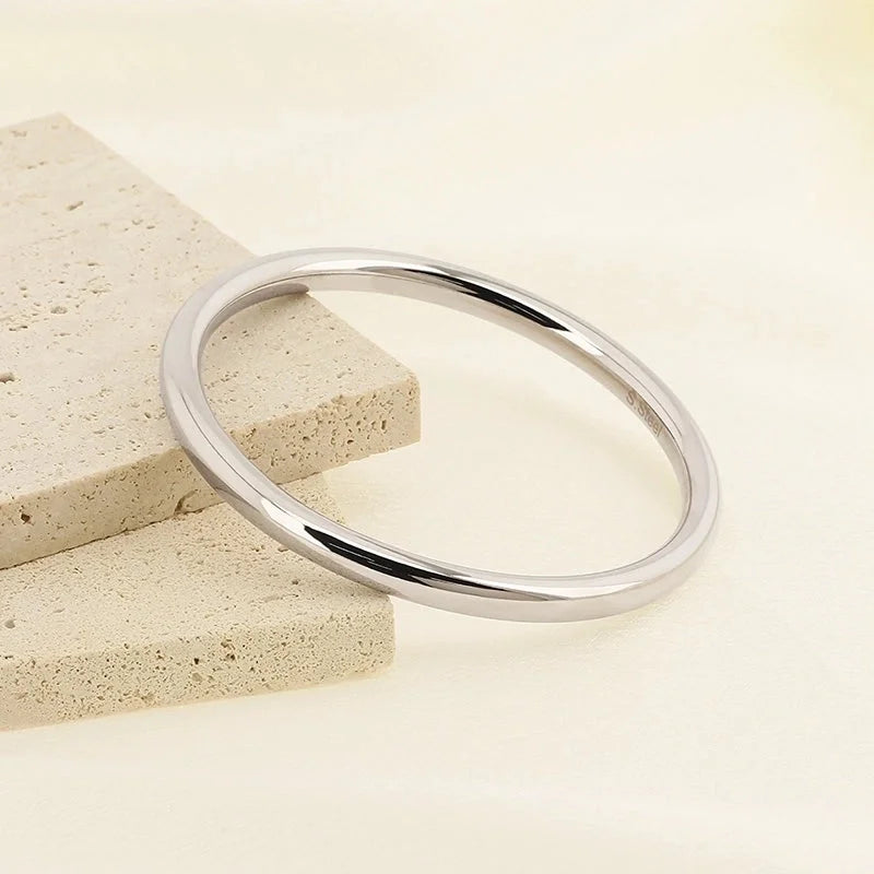 Minimalist Round 304 Stainless Steel 18K Gold Plated Bangle In Bulk