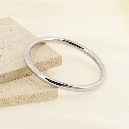 Minimalist Round 304 Stainless Steel 18K Gold Plated Bangle In Bulk