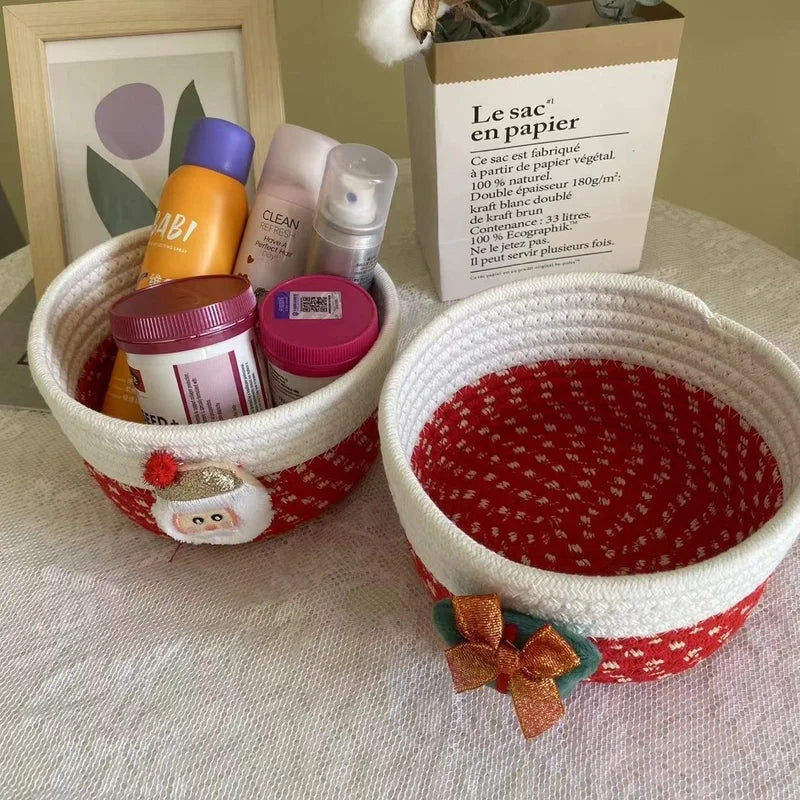 Cute Santa Claus Cotton Thread Storage Basket