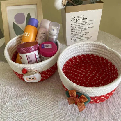 Cute Santa Claus Cotton Thread Storage Basket