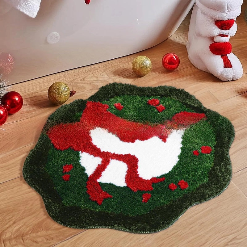Christmas Casual Cute Christmas Tree Santa Claus Imitation Cashmere