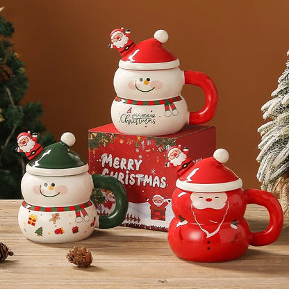Christmas Cute Christmas Tree Santa Claus Ceramics Water Bottles 1 Piece