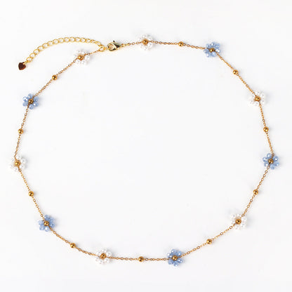 Moderate Luxury Little Daisy Flower Rose Petal Flower Copper Diamond Inlay Stud Earrings