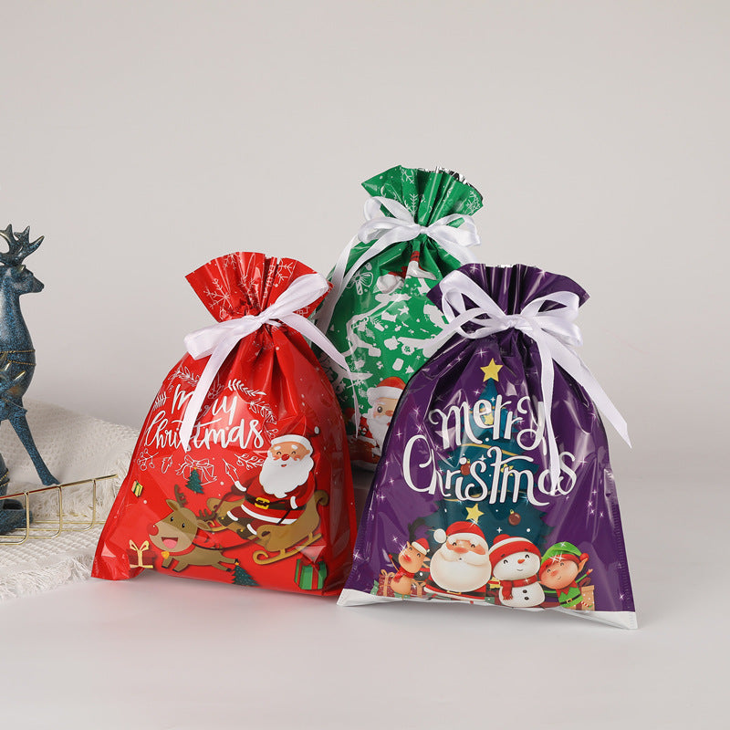 Christmas Gift Bag 2025 Hot Christmas Gift Bag Set Drawstring Bag Candy Bag