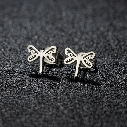 1 Pair Sweet Minimalist Artistic Animal Irregular Polishing Plating 304 Stainless Steel 18K Gold Plated Ear Studs