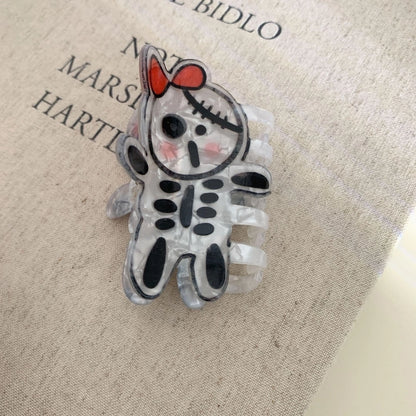 Women's Funny Halloween Pattern Pumpkin Arylic Hair Claws