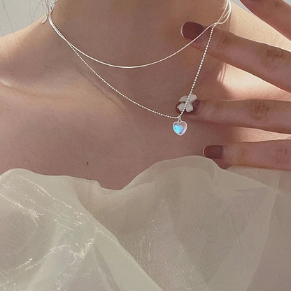 Minimalist Heart Shape Copper Plating Pendant Necklace