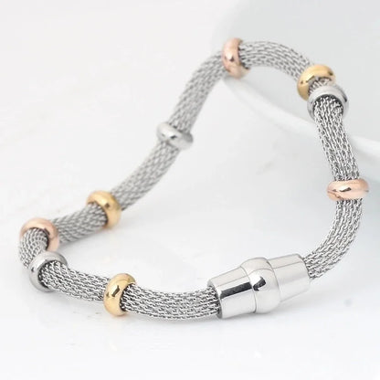 Basic Geometric Titanium Steel Plating Bracelets