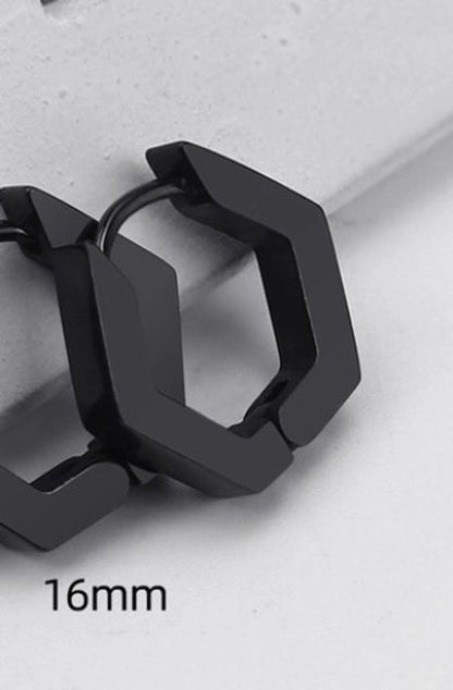 1 Piece Minimalist Solid Color Plating Stainless Steel Silver Plated Earrings