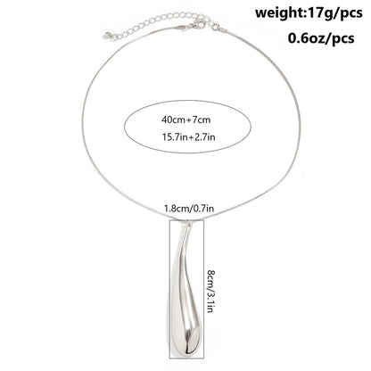 1 Pair Minimalist Oversized Geometric Copper 18k Gold Plated Drop Earrings