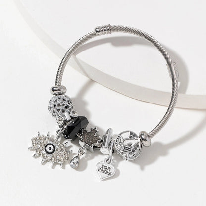 Minimalist Eye 304 Stainless Steel Bangle In Bulk