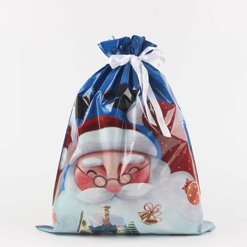 Christmas Gift Bag 2025 Santa Claus Style Drawstring Bag Candy Packaging Gift Bag