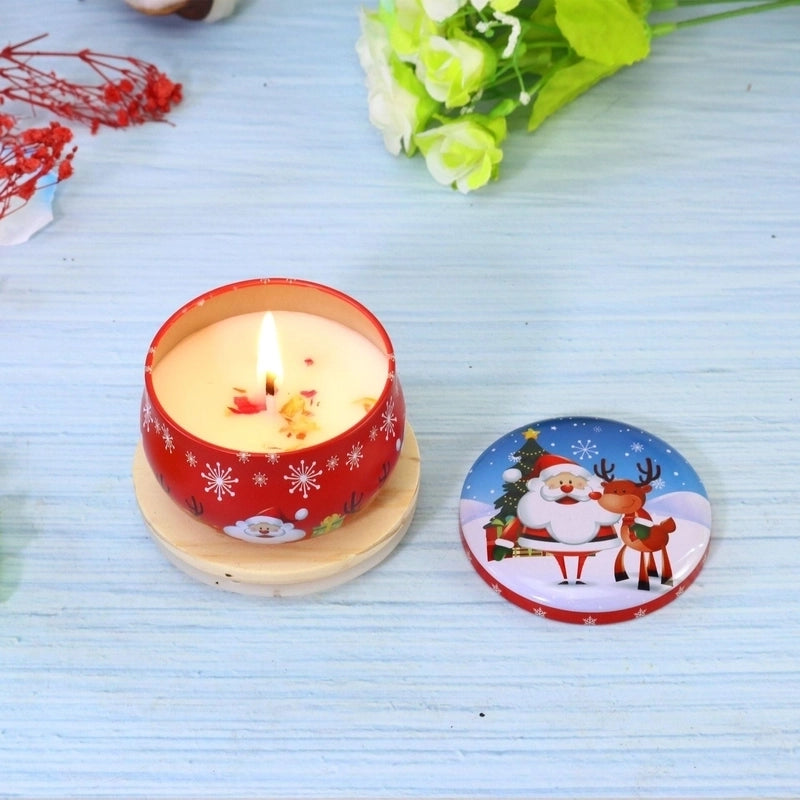 Christmas Fashion Santa Claus Contrasting Colors Flower Wax Metal