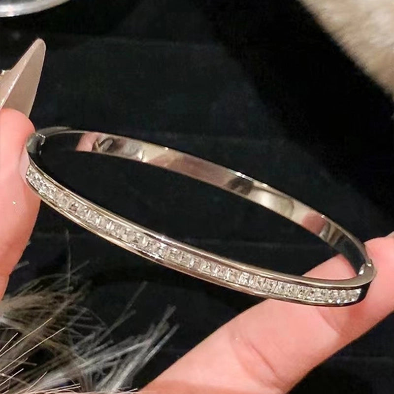 Elegant Minimalist Classic Style Solid Color 304 Stainless Steel Bangle In Bulk