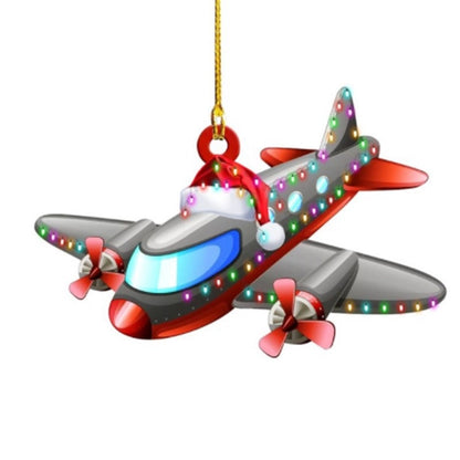 Christmas Tree Decoration Truck Steamboat Excavator Fire Truck Jeep Hanging Pendant Christmas Party Gift