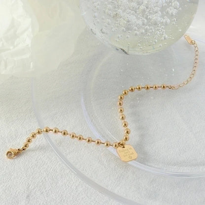 Fashion Geometric 304 Stainless Steel 18K Gold Plated No Inlaid Bracelets In Bulk