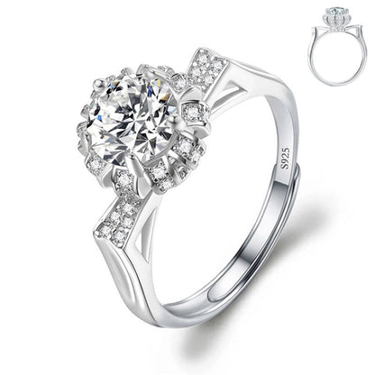 Copper Minimalist Classic Style Inlay Solid Color Zircon Rings