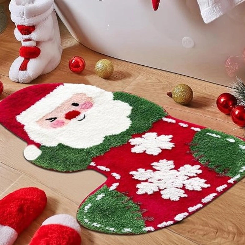 Christmas Casual Cute Christmas Tree Santa Claus Imitation Cashmere