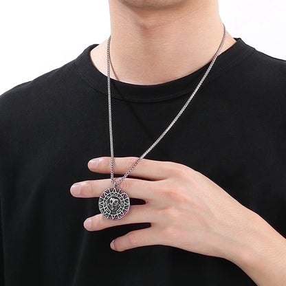 1 Piece 304 Stainless Steel Witches Knot Anchor Skull Pendant Chain Pendant Necklace