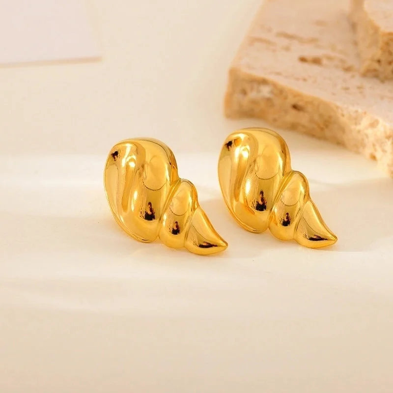 1 Pair Cute Luxurious Wedding Geometric 304 Stainless Steel 18K Gold Plated Stainless Steel Earrings