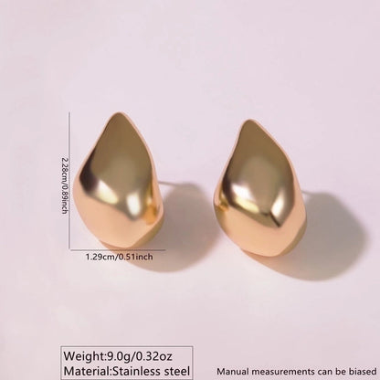 1 Pair French Style Sweet Horns Flower Asymmetrical 304 Stainless Steel Imitation Gold Ear Studs