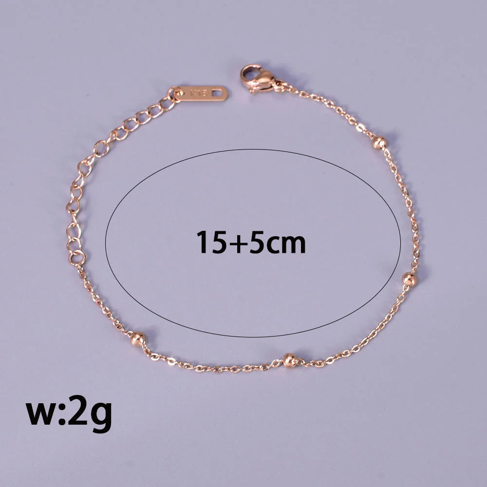 Unisex Korean Heart Anklets