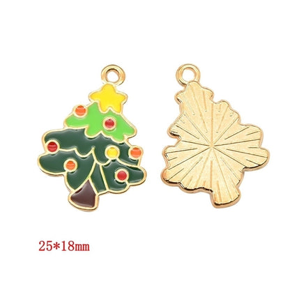 1 Piece Alloy Christmas Tree Santa Claus Christmas Socks Pendant Jewelry Accessories