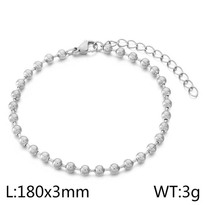 Basic Solid Color Titanium Steel 18K Gold Plated Bracelets In Bulk