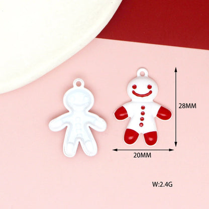 10 PCS/Package 17 * 21mm 17 * 22mm 19 * 24mm Alloy Rhinestones Penguin Christmas Tree Snowman Pendant Jewelry Accessories