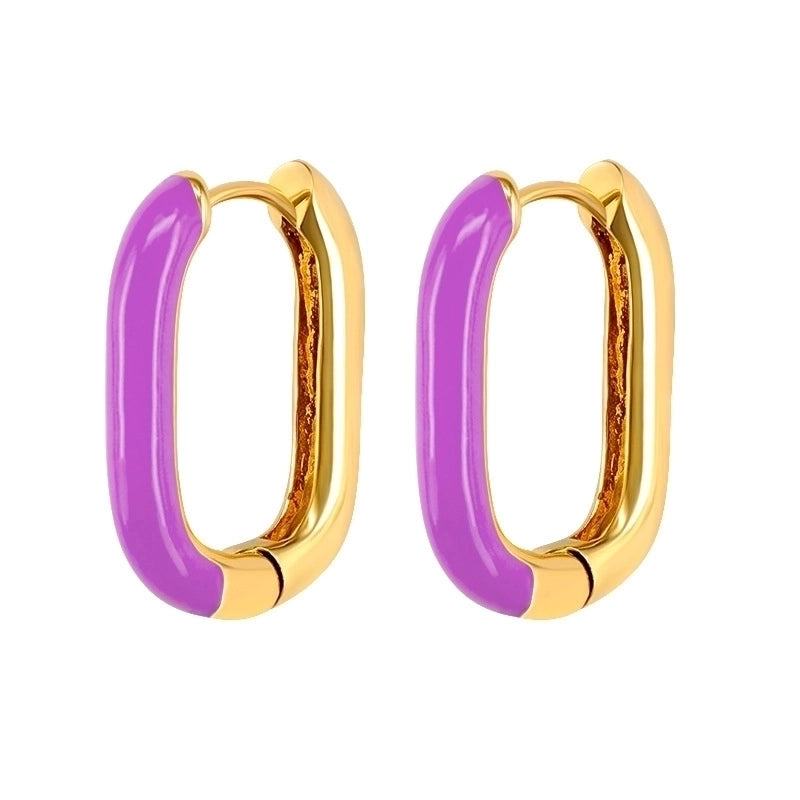 Minimalist Star Heart Shape Eye Copper Drop Earrings Epoxy Gold Plated Zircon Copper Earrings