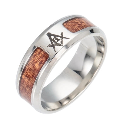 Retro Streetwear Cross Tree Stainless Steel Rings