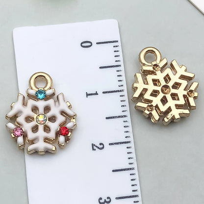 1 Piece 20 PCS/Package 13x16mm 16x21mm 18x20mm Alloy Snowflake Pendant Jewelry Accessories