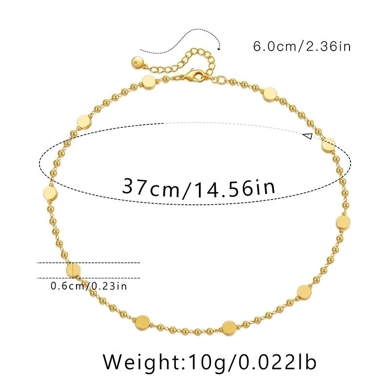 Ig Style Minimalist Solid Color Copper Plating Chain 18k Gold Plated Necklace