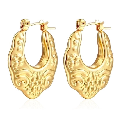 1 Pair Fashion Solid Color Plating 304 Stainless Steel 18K Gold Plated Earrings