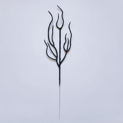 10 Pieces Christmas Decoration Real Tree Branches Golden Bells Dried Tree Branches Leaf Material Accessories Glitter Dried Tree Branches Festive Atmosphere Party Branches