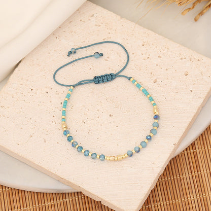 Women Artificial Crystal Knitting Bracelets