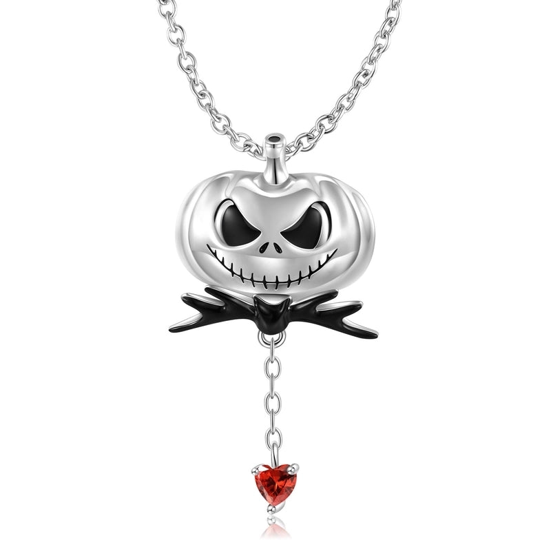 925 Sterling Silver Plating Pumpkin Pendant Necklace