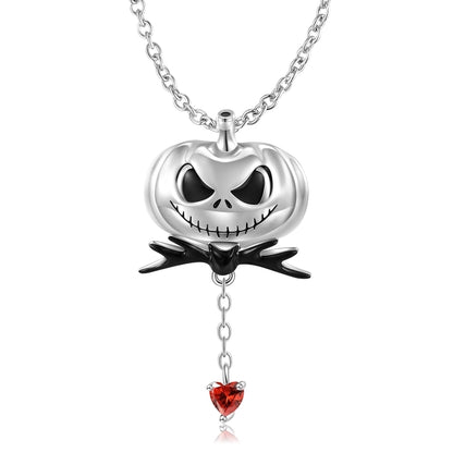 925 Sterling Silver Plating Pumpkin Pendant Necklace