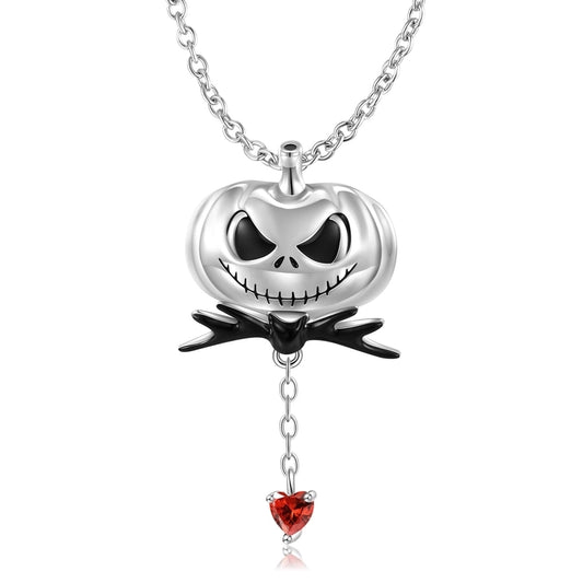 925 Sterling Silver Plating Pumpkin Pendant Necklace