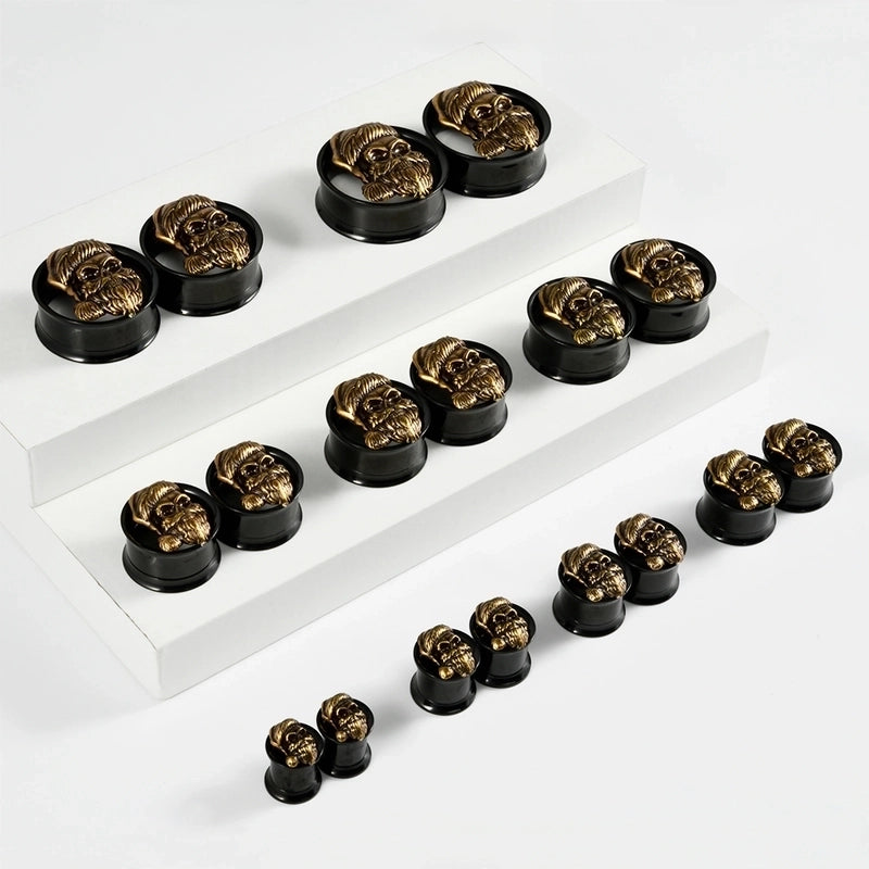 1 Piece Ear Cartilage Rings & Studs Classical Hip-Hop Vintage Style Skull 304 Stainless Steel Copper 18K Gold Plated Auricle